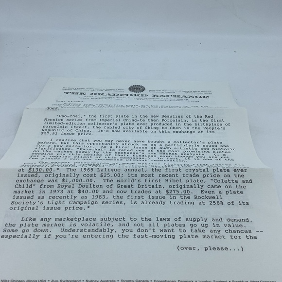 Vintage Pao-Chai Limited Edition Porcelain Collectible Plate - Picture 16 of 16